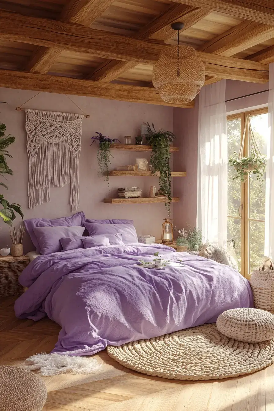 29 Purple Themed Bedroom Ideas That Make the Bold Color Feel Easy to Live With 27