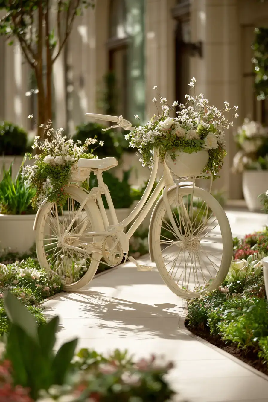 29 Bicycle Yard Decor Ideas for a Front Garden With Character 27