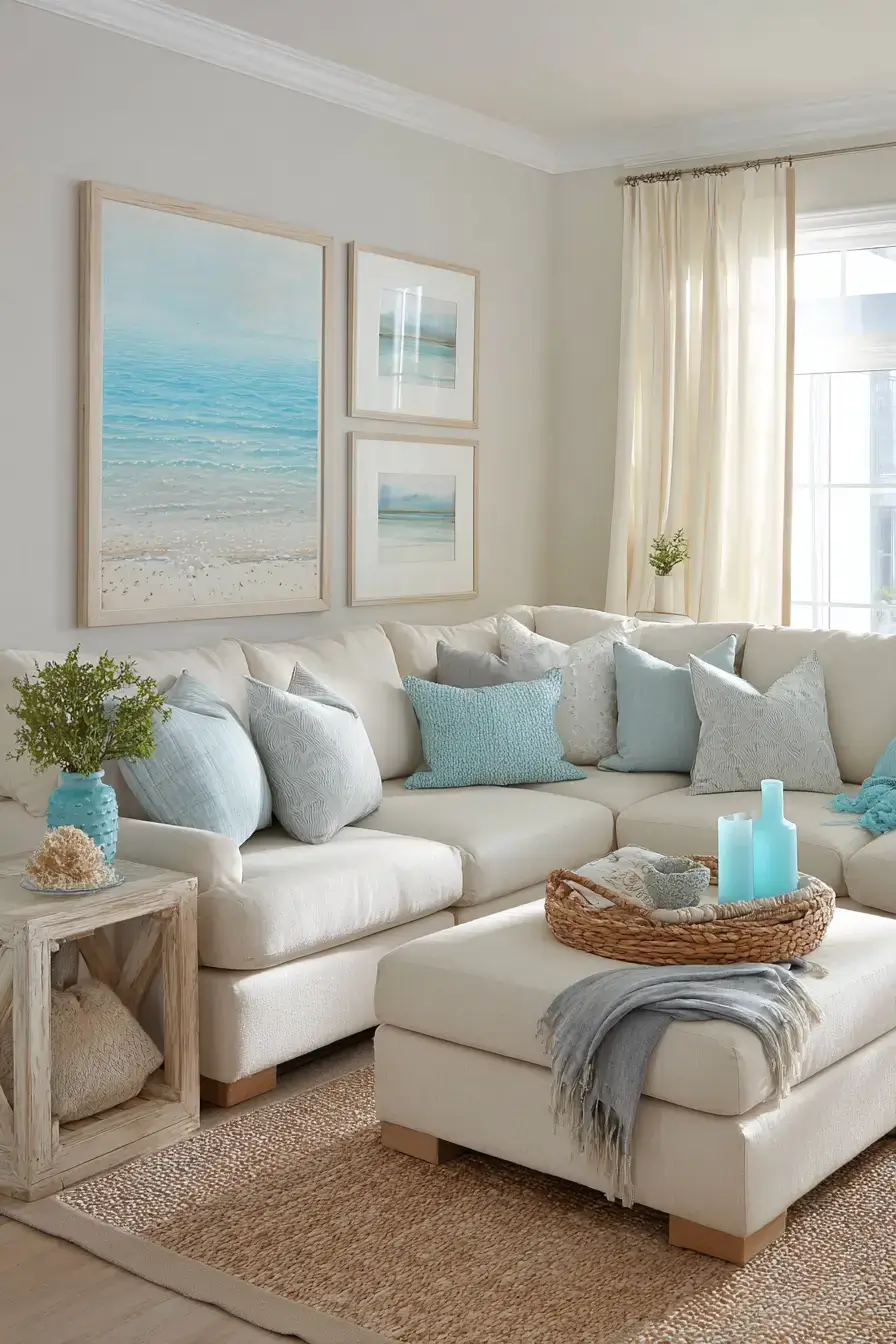 29 Beachy Living Room Ideas for an Open, Airy Space 28