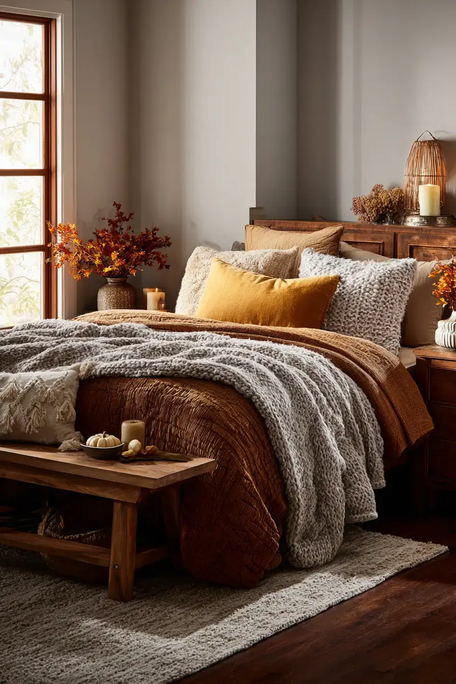 29 Warm Bedroom Ideas That Make the Cold Mornings Easier 28