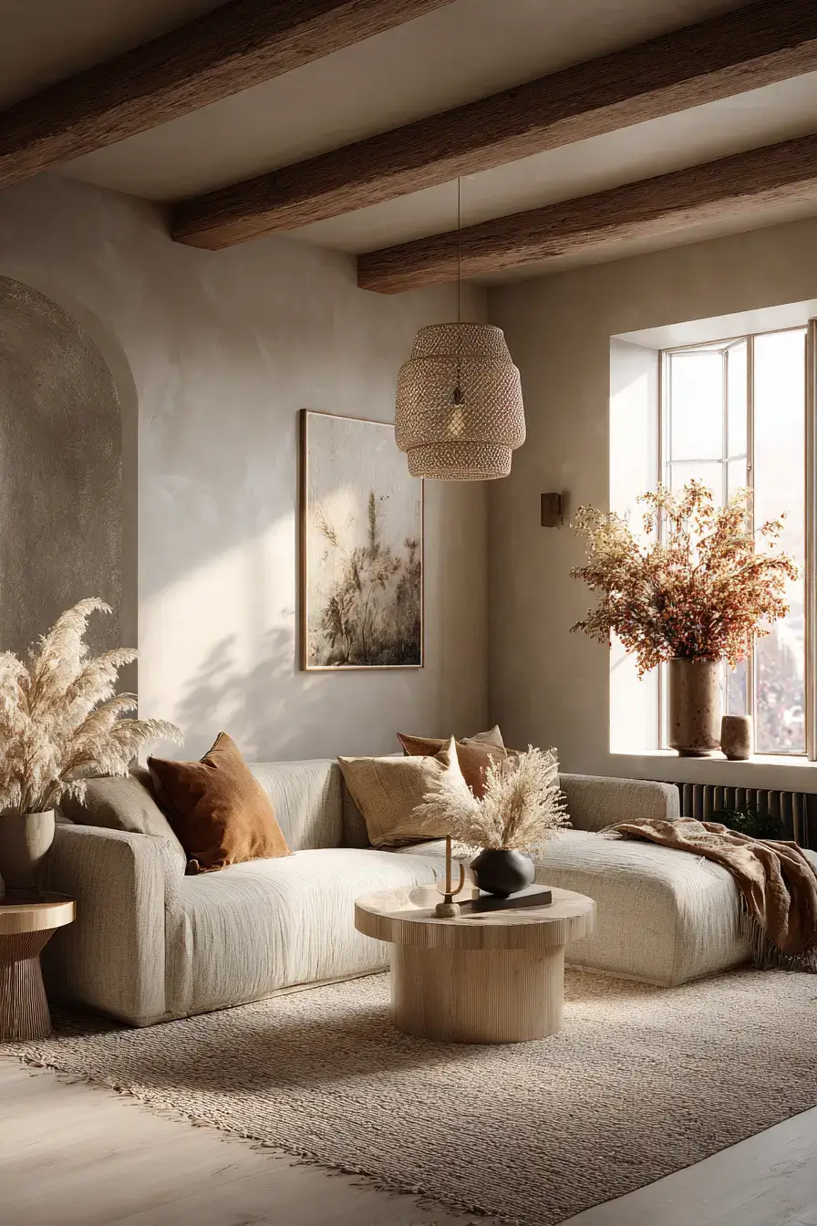 29 Warm Earthy Living Room Ideas Grounded in Real Materials 28