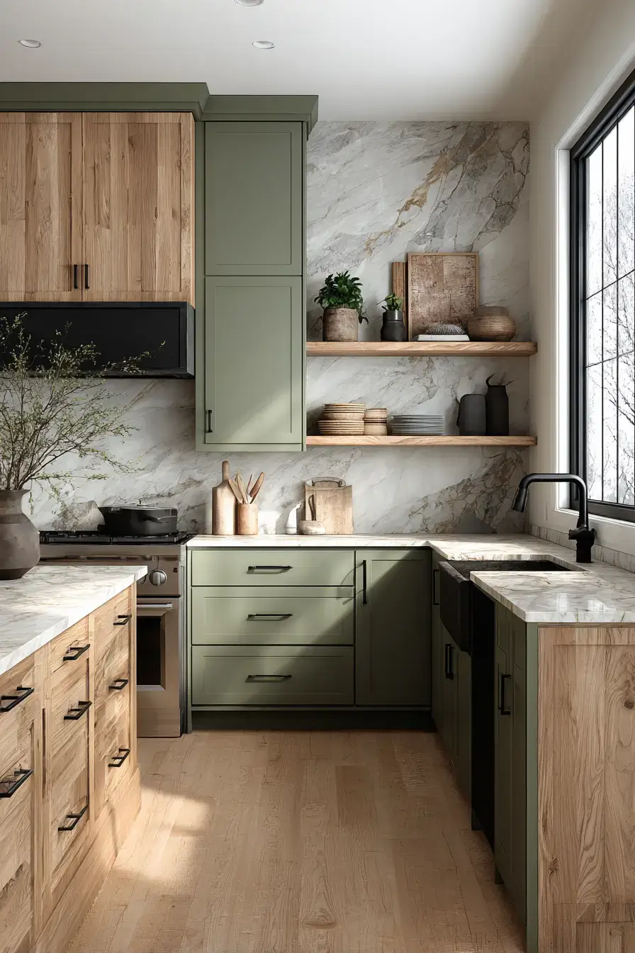 29 Two Toned Kitchen Cabinets Ideas That Split the Color Right 28
