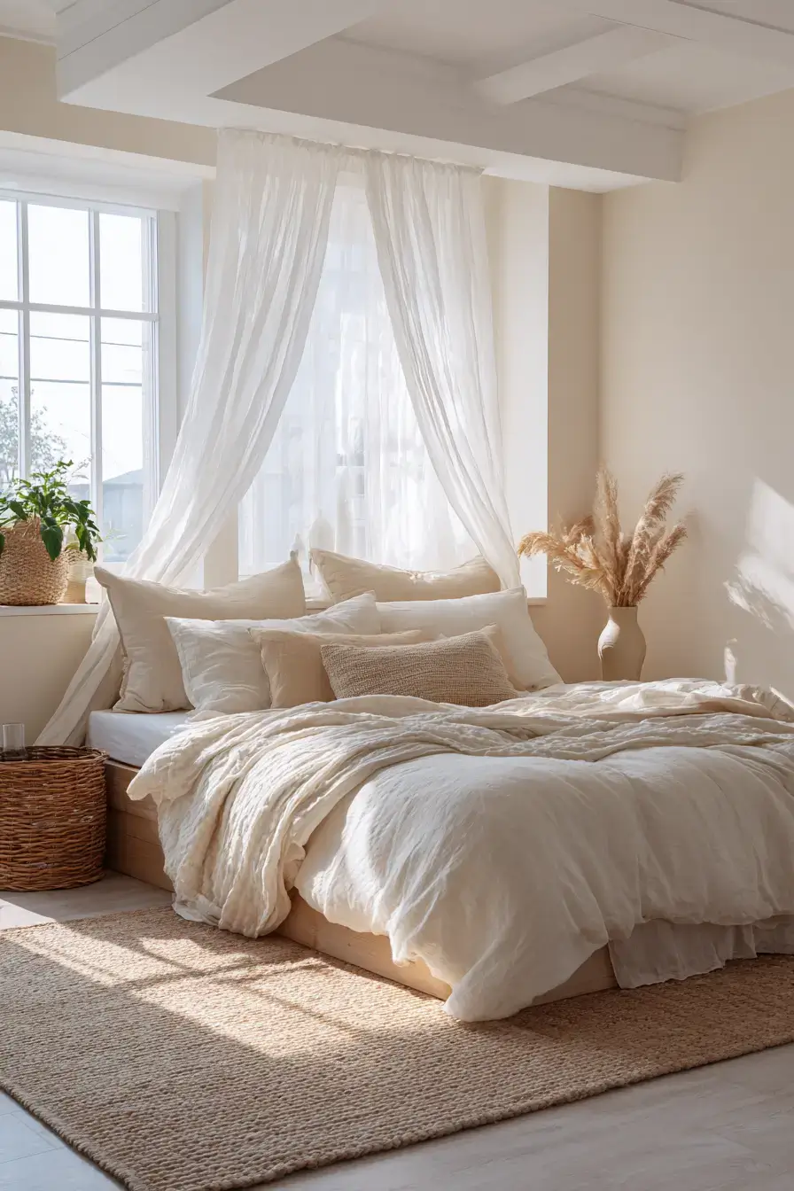 29 Warm Beige Bedroom Ideas for a Room That Calms You Down 28