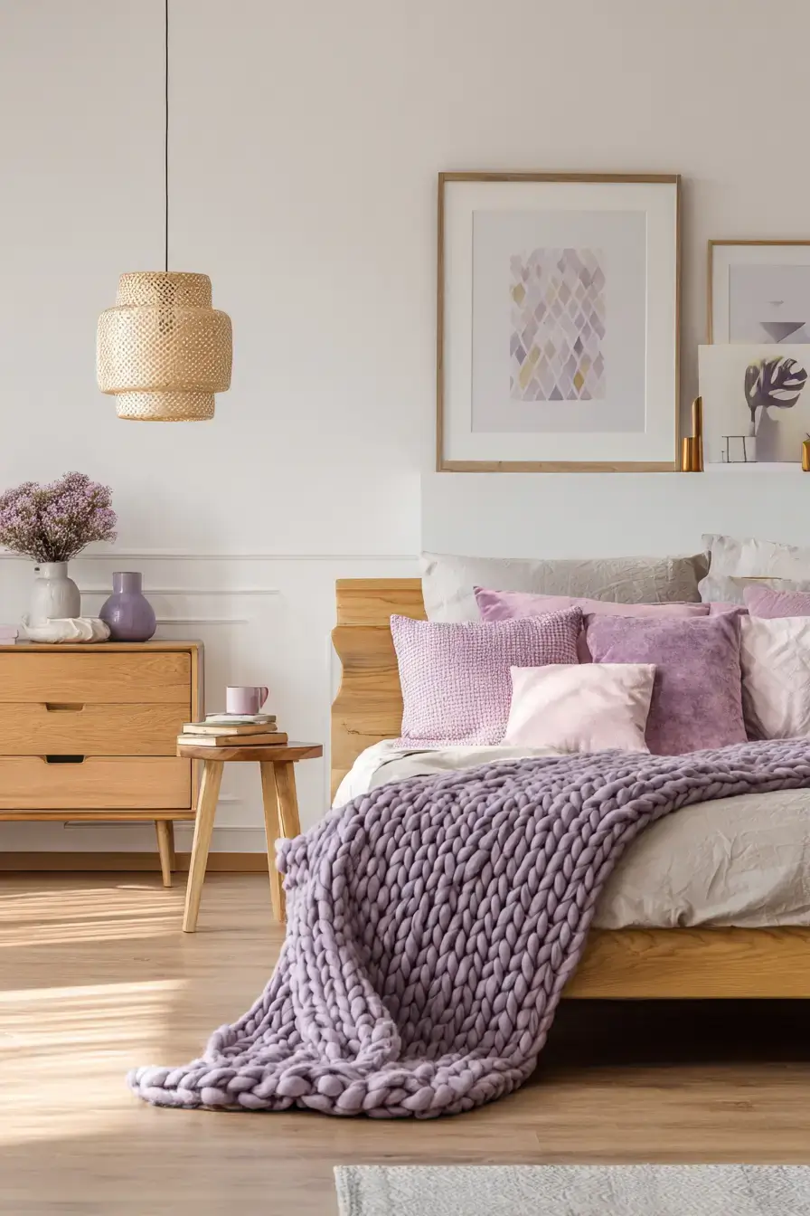 29 Purple Themed Bedroom Ideas That Make the Bold Color Feel Easy to Live With 28
