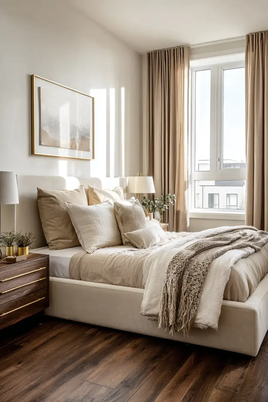 29 Warm Minimalist Bedroom Ideas That Still Feel Soft 28