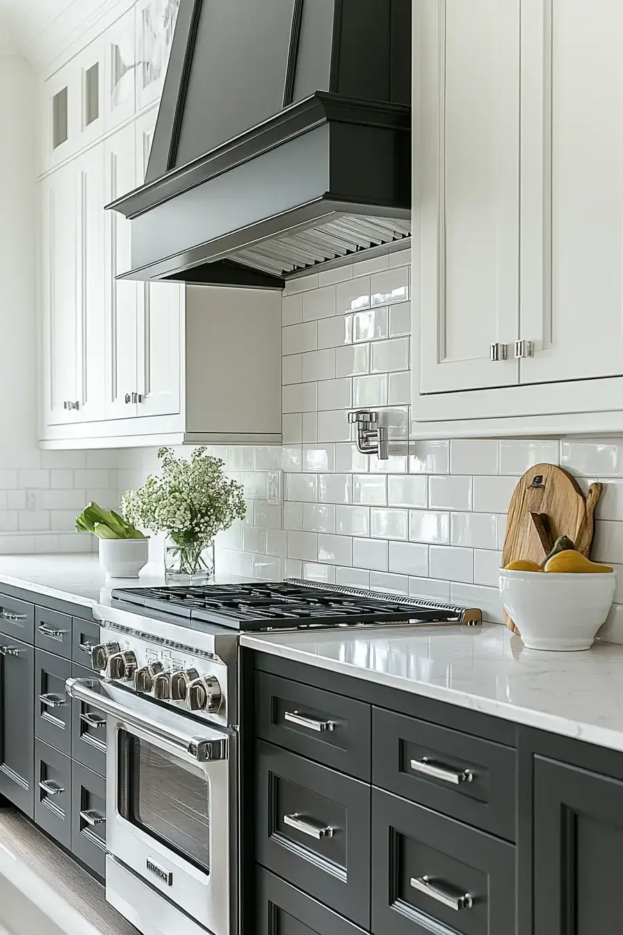 29 Two Toned Kitchen Cabinets Ideas That Split the Color Right 29