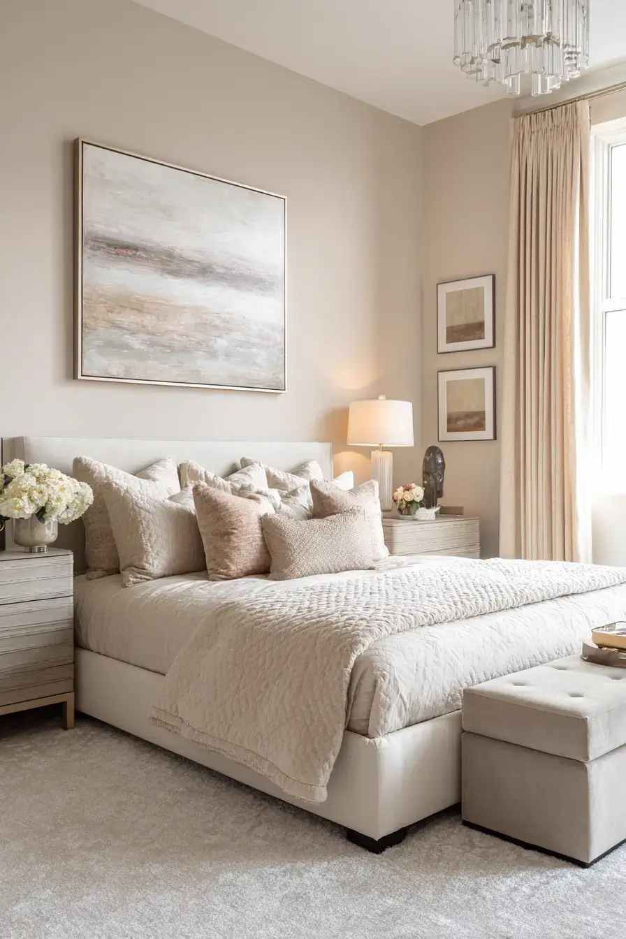 29 Warm Beige Bedroom Ideas for a Room That Calms You Down 29