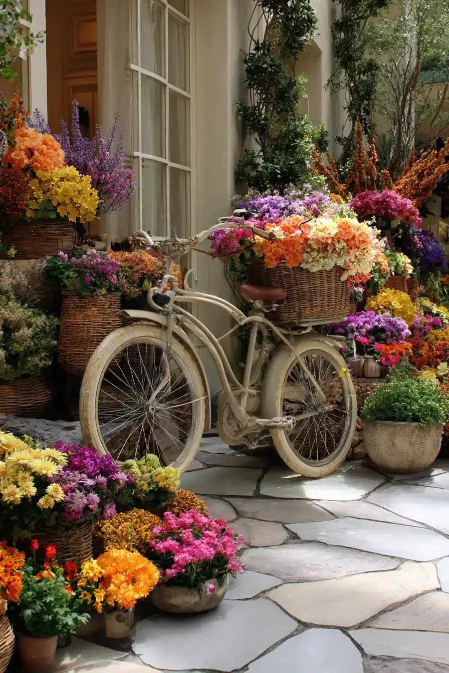 29 Bicycle Yard Decor Ideas for a Front Garden With Character 3