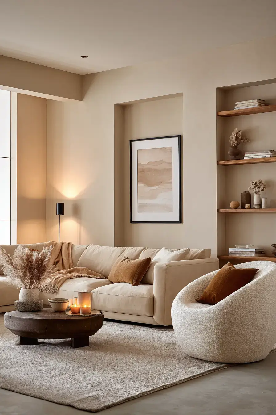 29 Warm Beige Living Room Ideas That Read Lived-In, Not Plain 3