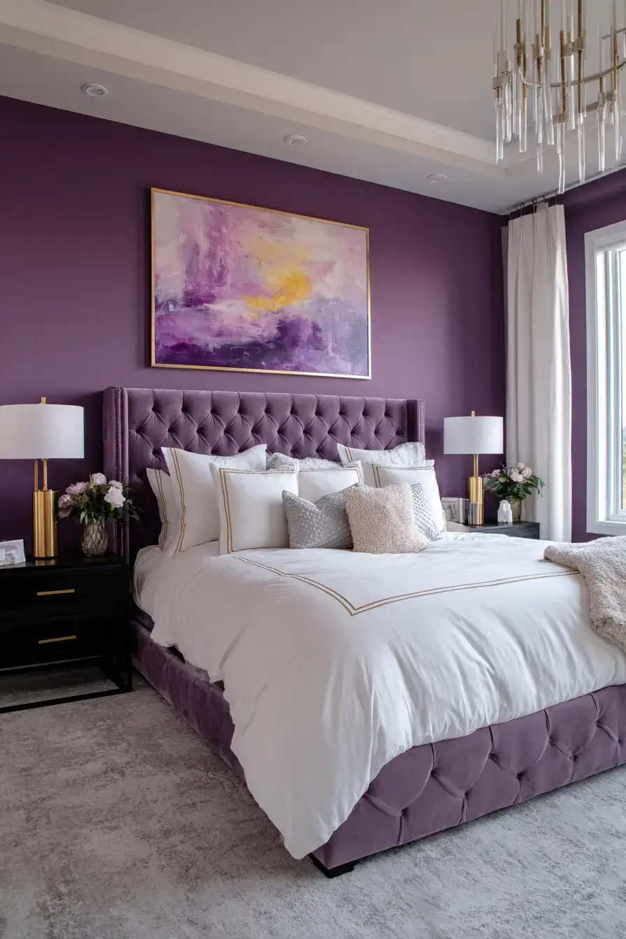 29 Purple Themed Bedroom Ideas That Make the Bold Color Feel Easy to Live With 3
