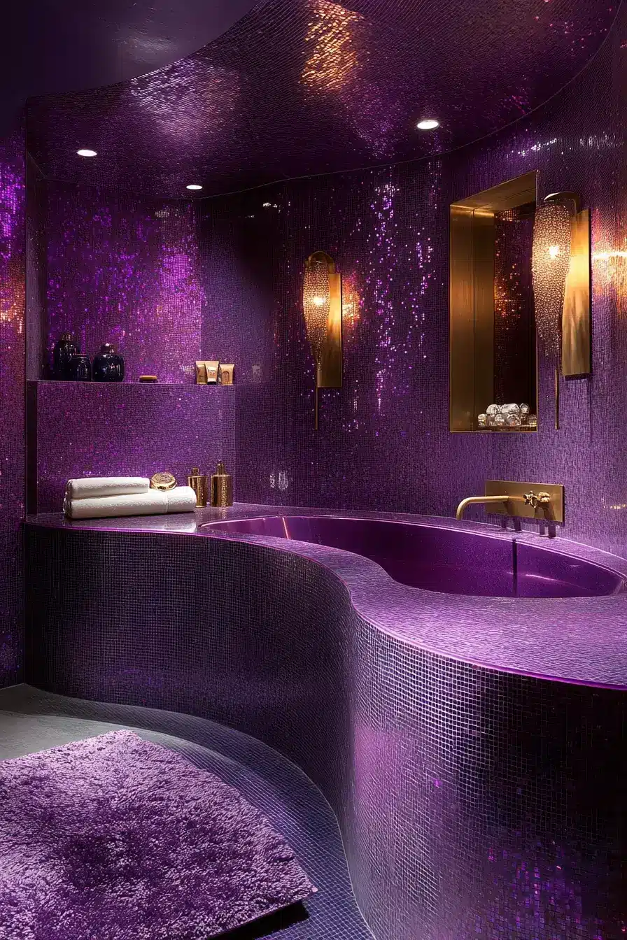 29 Purple Bathroom Ideas That Read Warm, Not Childish 4