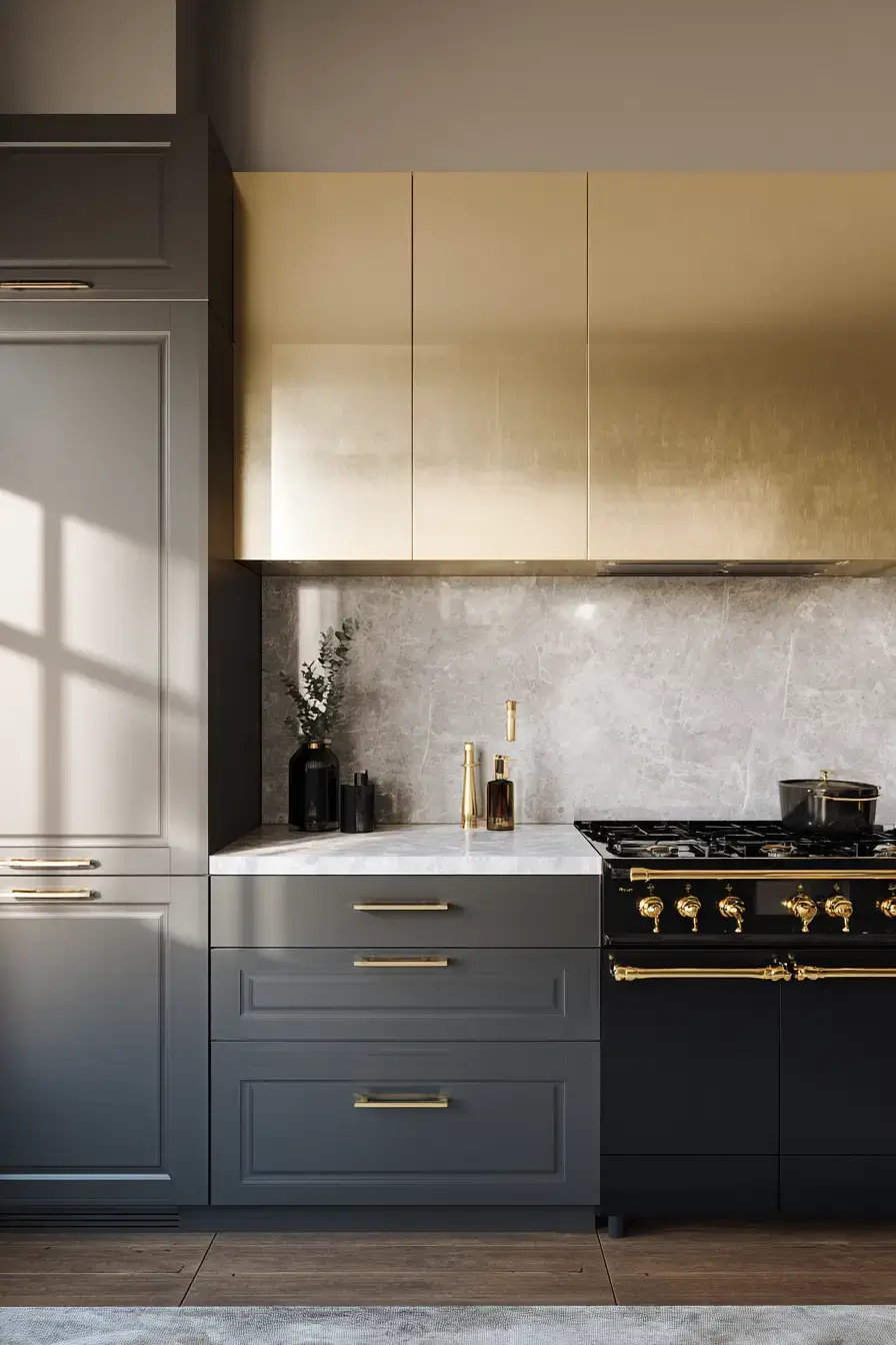 29 Two Tone Kitchen Cabinets Ideas with a Wood Island Base 4