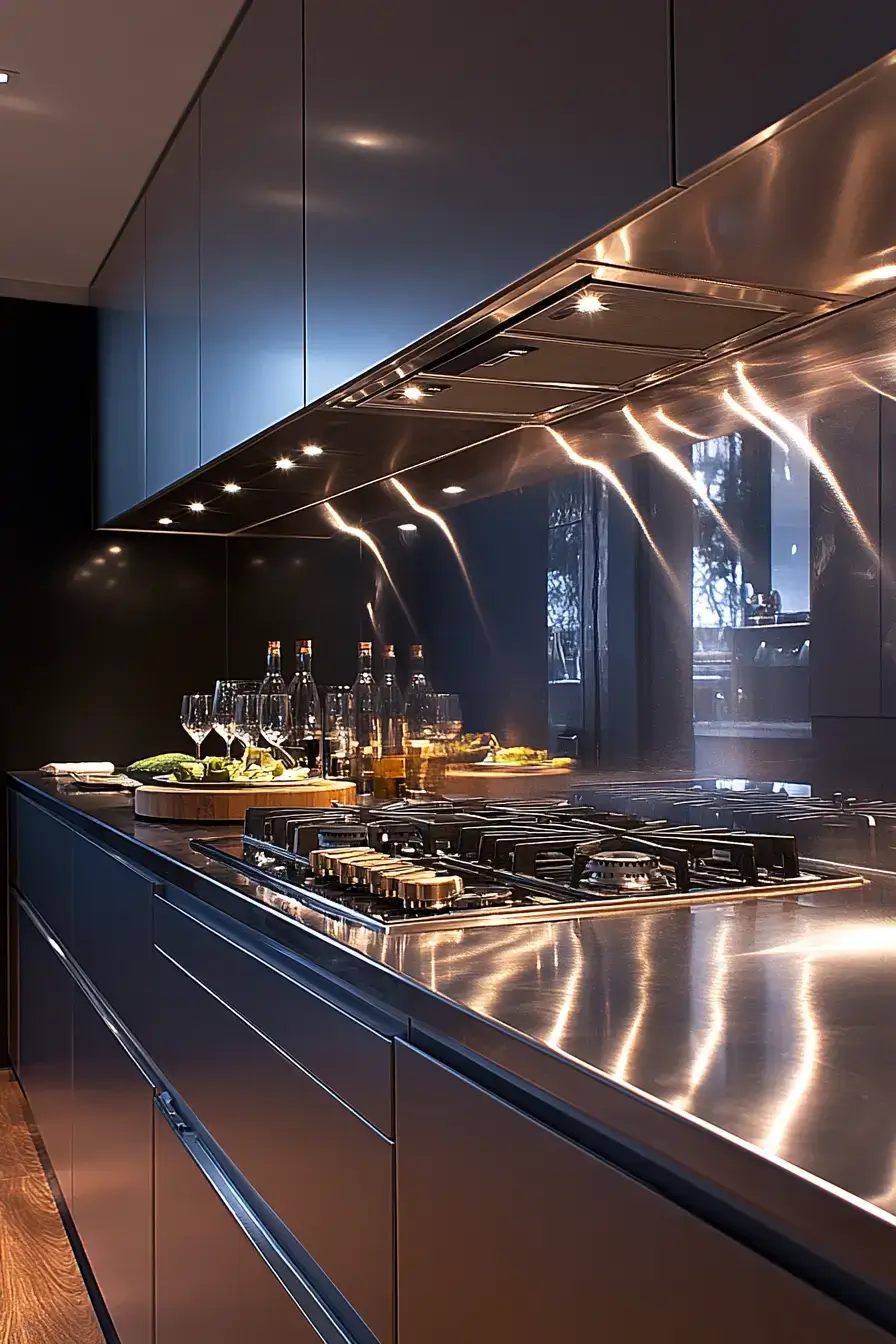 29 Aluminium Kitchen Cabinets Ideas for a Cool, Clean Look 4