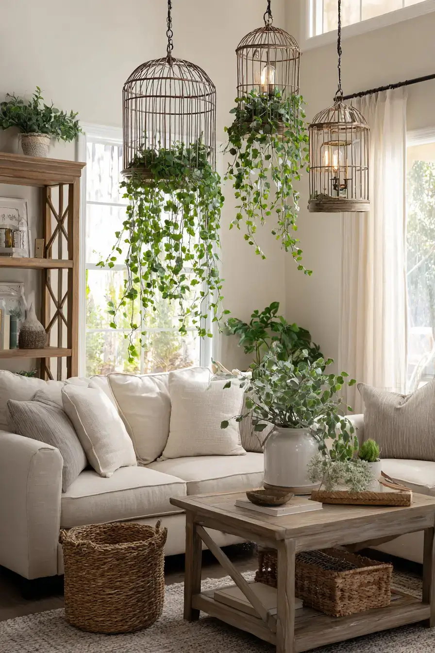 29 Vintage Birdcage Decor Ideas for a Cottage Corner 4