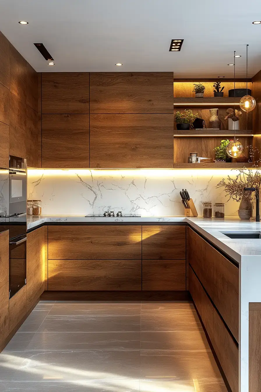 29 Handleless Cabinets Ideas for a Kitchen With No Visible Pulls 4