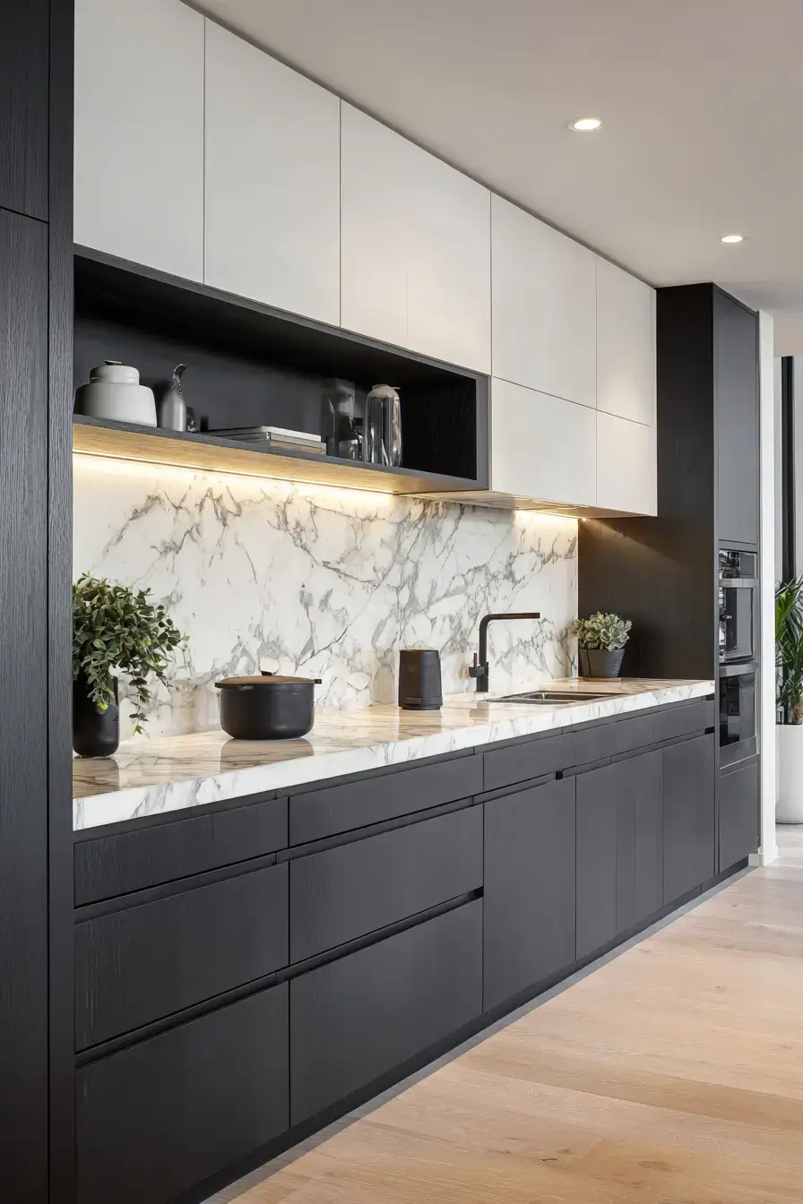 29 Two Toned Kitchen Cabinets Ideas That Split the Color Right 5