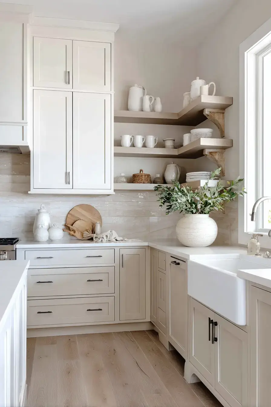 29 Farmhouse Kitchen With White Cabinets Ideas That Stay Honest 5