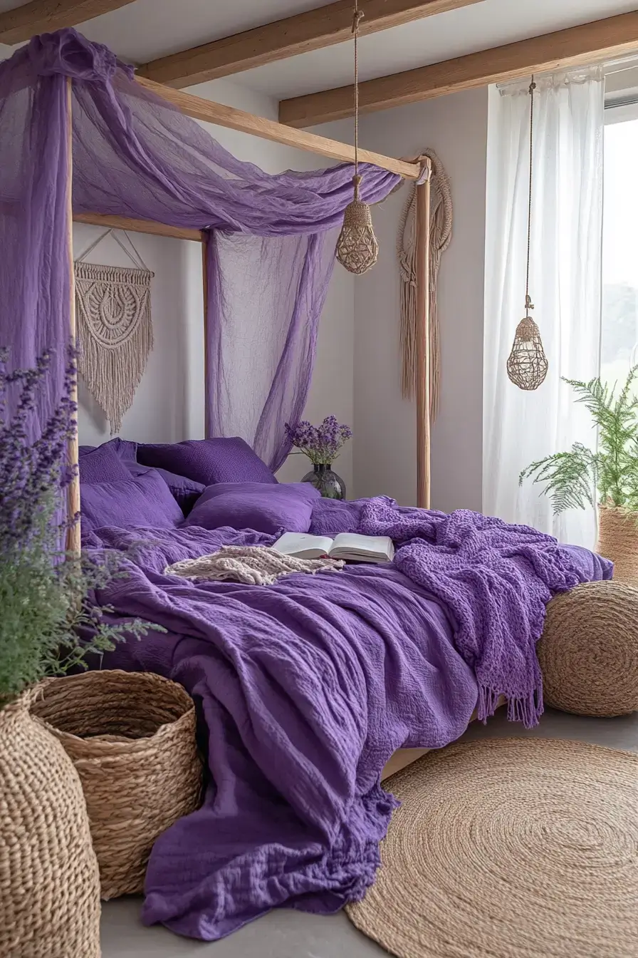 29 Purple Themed Bedroom Ideas That Make the Bold Color Feel Easy to Live With 5