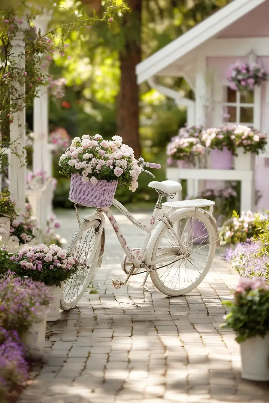 29 Bicycle Yard Decor Ideas for a Front Garden With Character 5