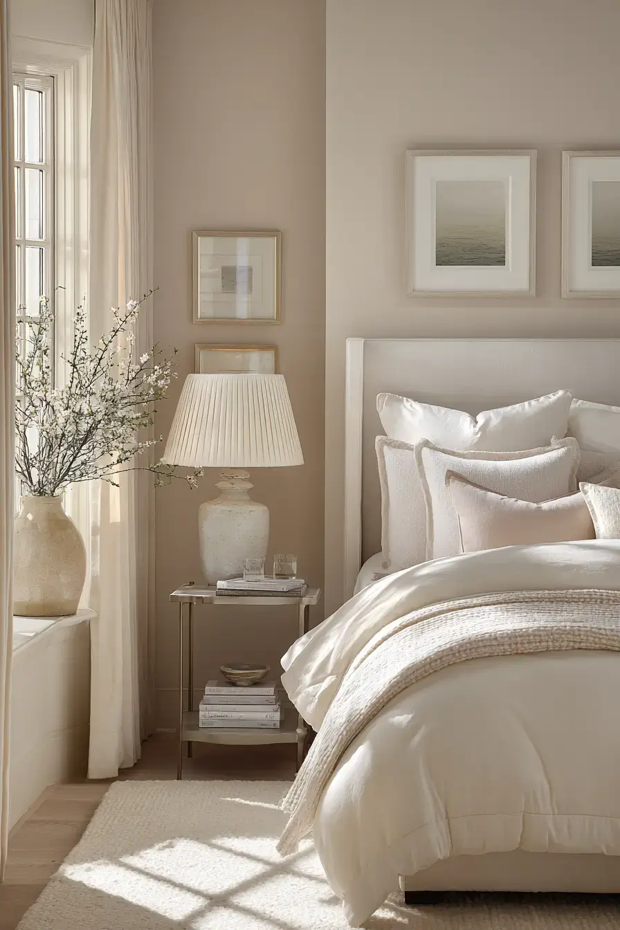 29 Warm Beige Bedroom Ideas for a Room That Calms You Down 5