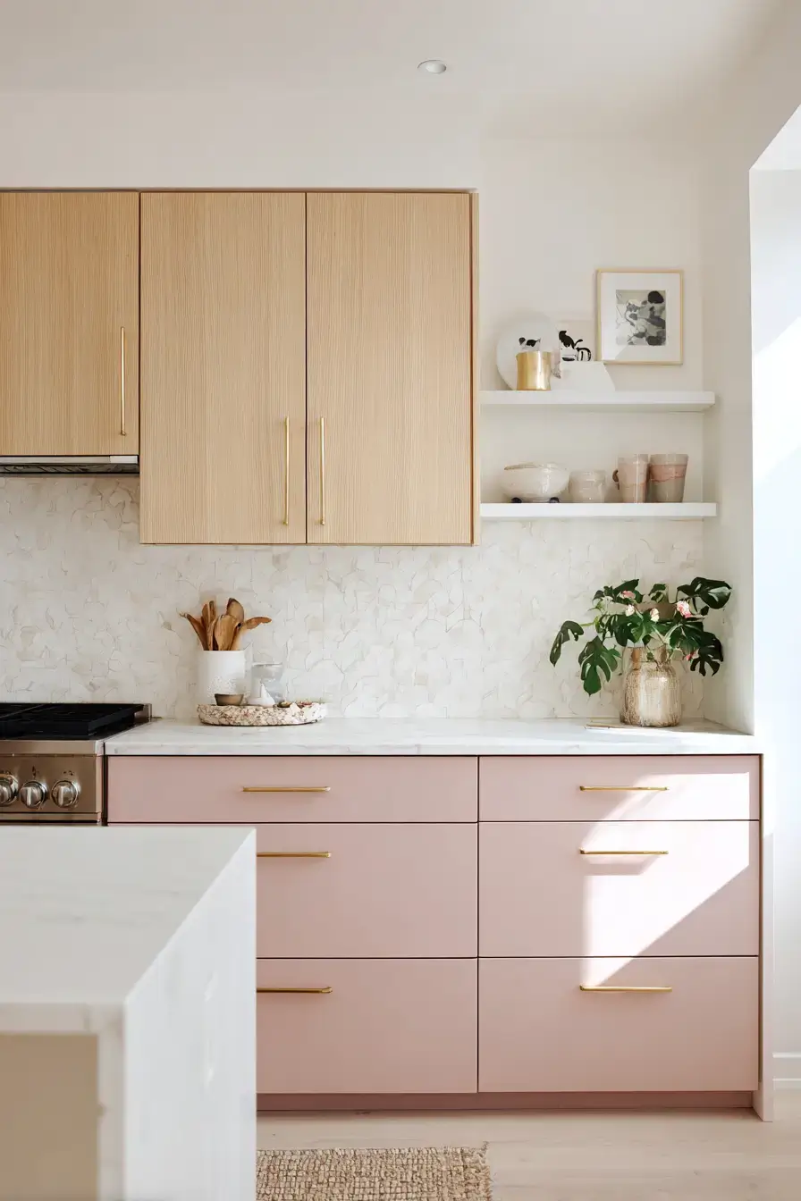 29 Two Toned Kitchen Cabinets Ideas That Split the Color Right 6
