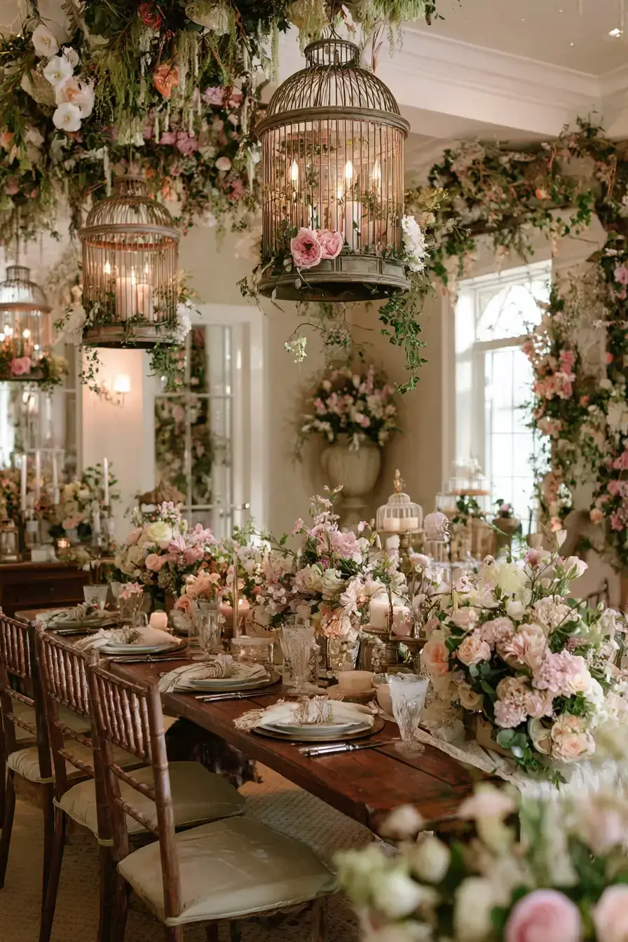 29 Vintage Birdcage Decor Ideas for a Cottage Corner 6