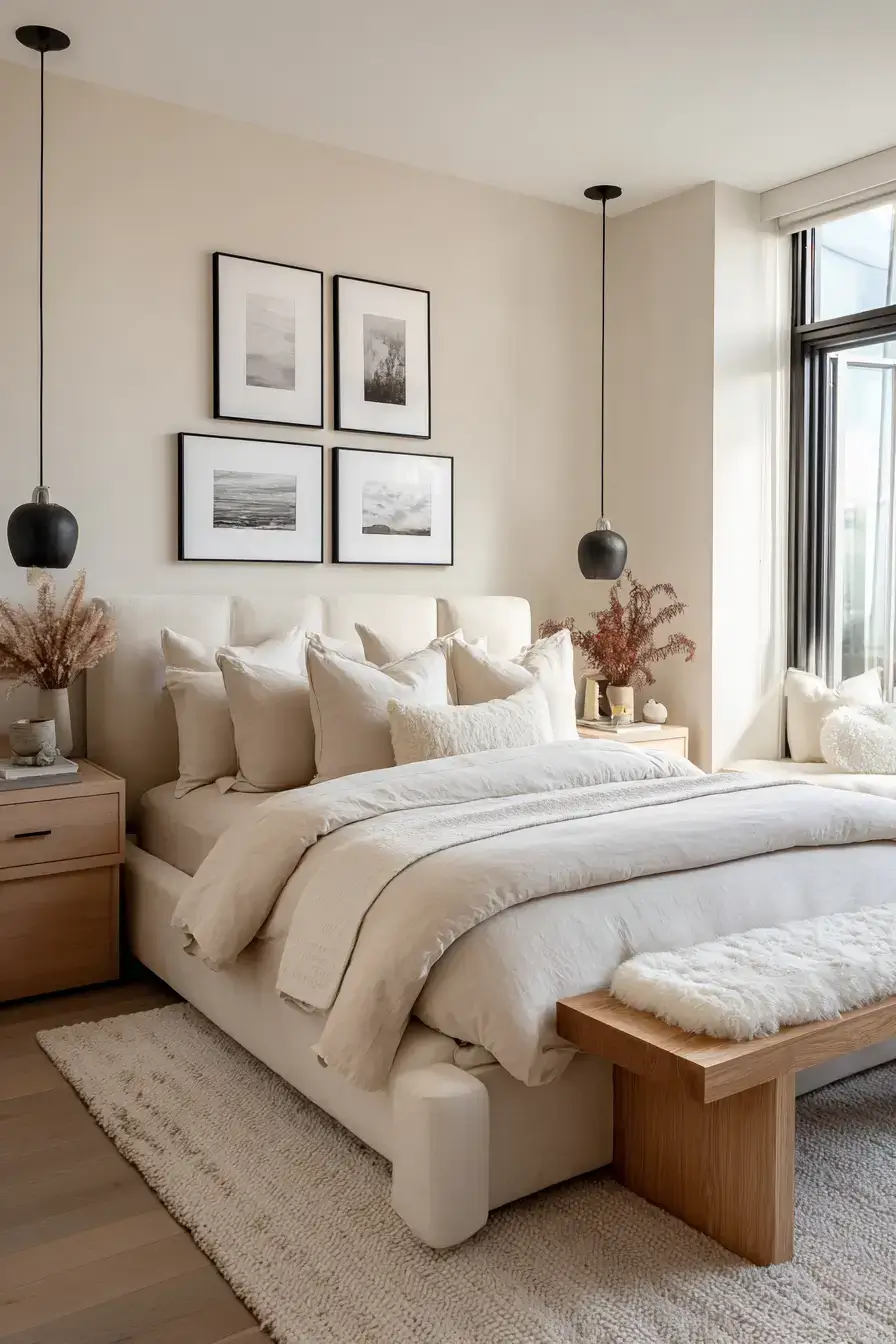 29 Warm Beige Bedroom Ideas for a Room That Calms You Down 7