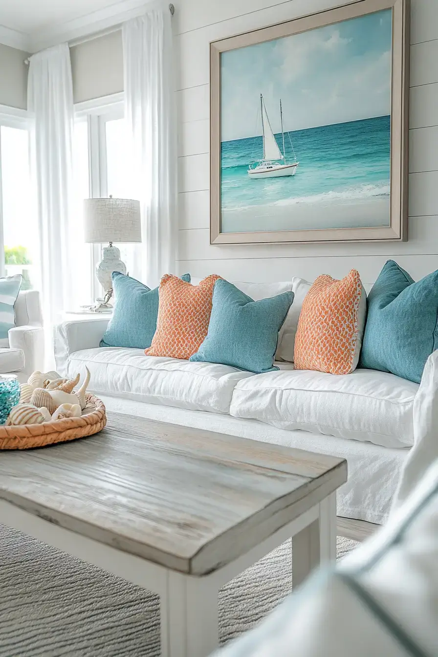 29 Beachy Living Room Ideas for an Open, Airy Space 7
