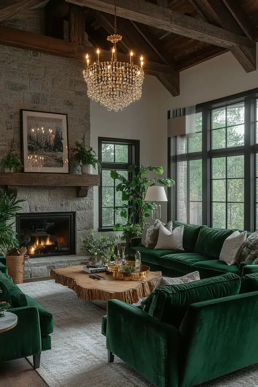 29 Warm Rustic Living Room Ideas with a Real Fireplace Feel 7