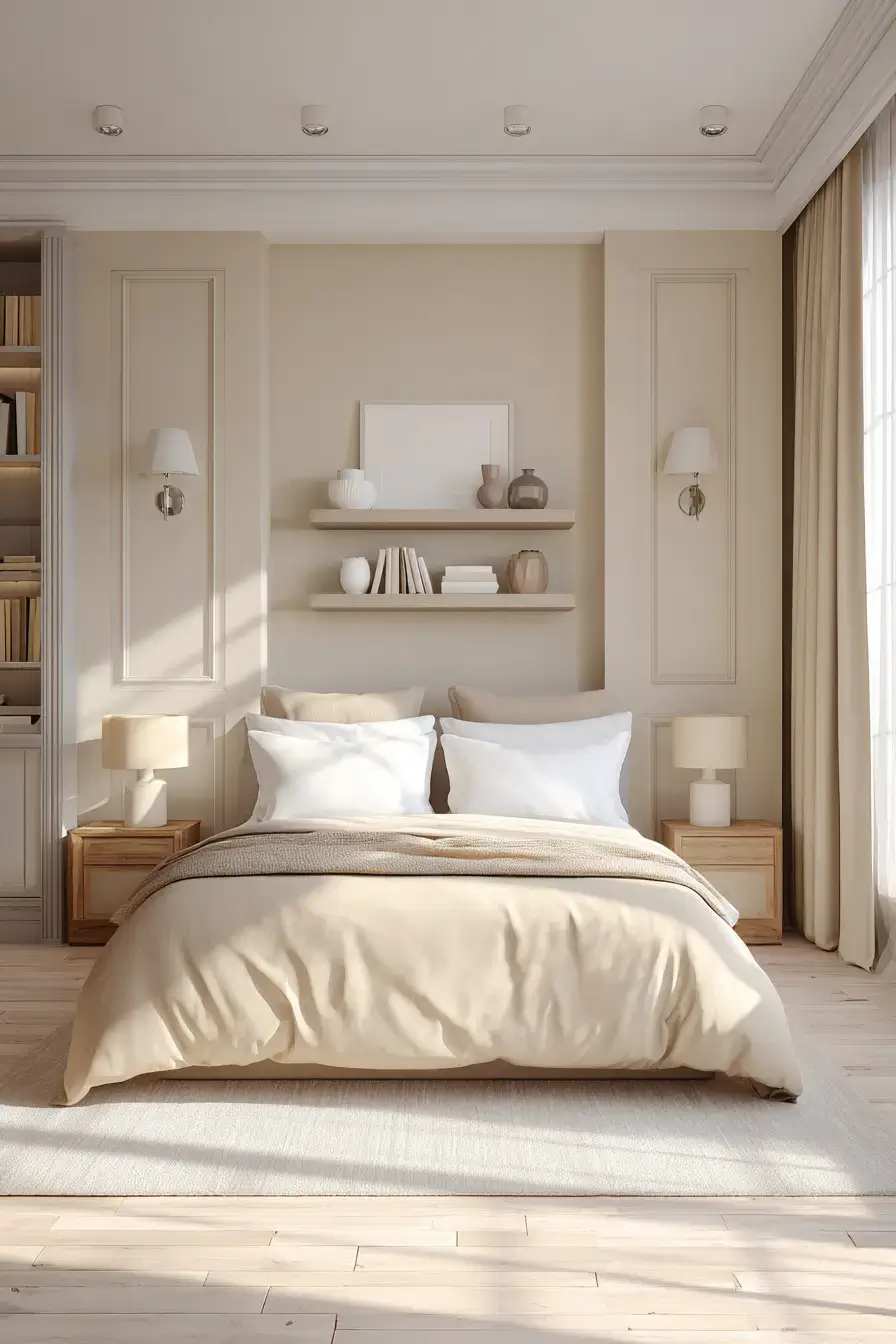 29 Warm Beige Bedroom Ideas for a Room That Calms You Down 8