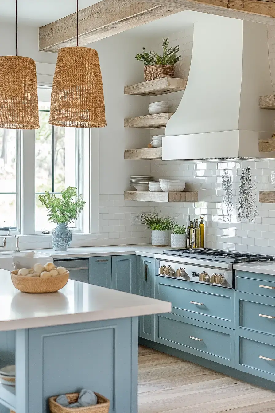 29 Two Toned Kitchen Cabinets Ideas That Split the Color Right 8
