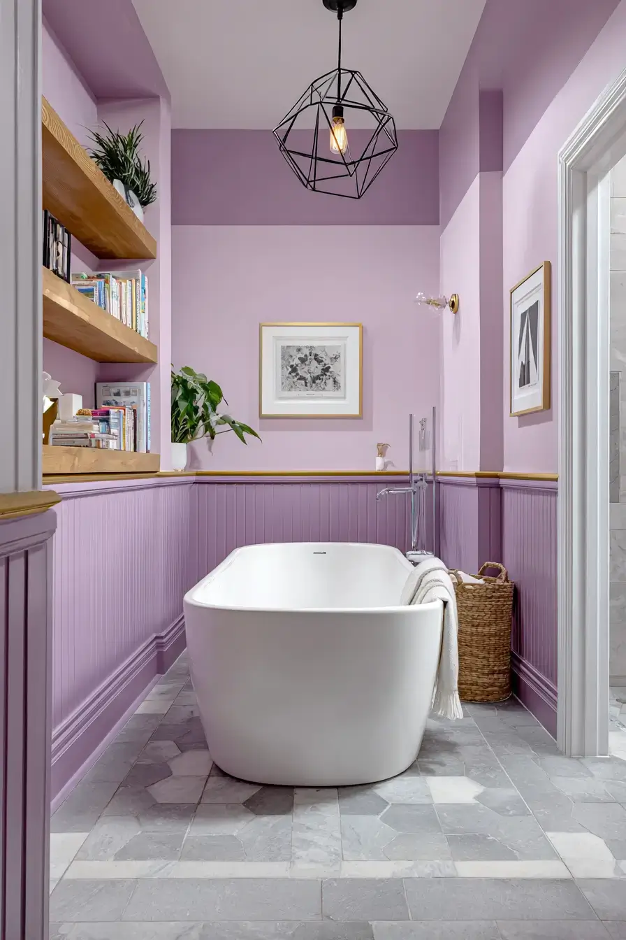 29 Purple Bathroom Ideas That Read Warm, Not Childish 8