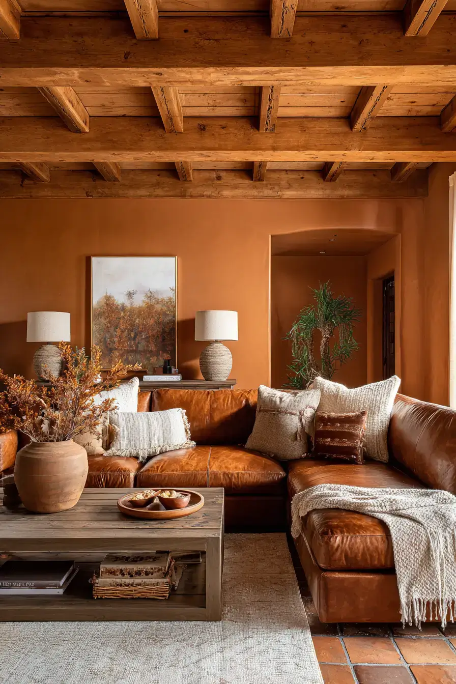 29 Warm Rustic Living Room Ideas with a Real Fireplace Feel 8