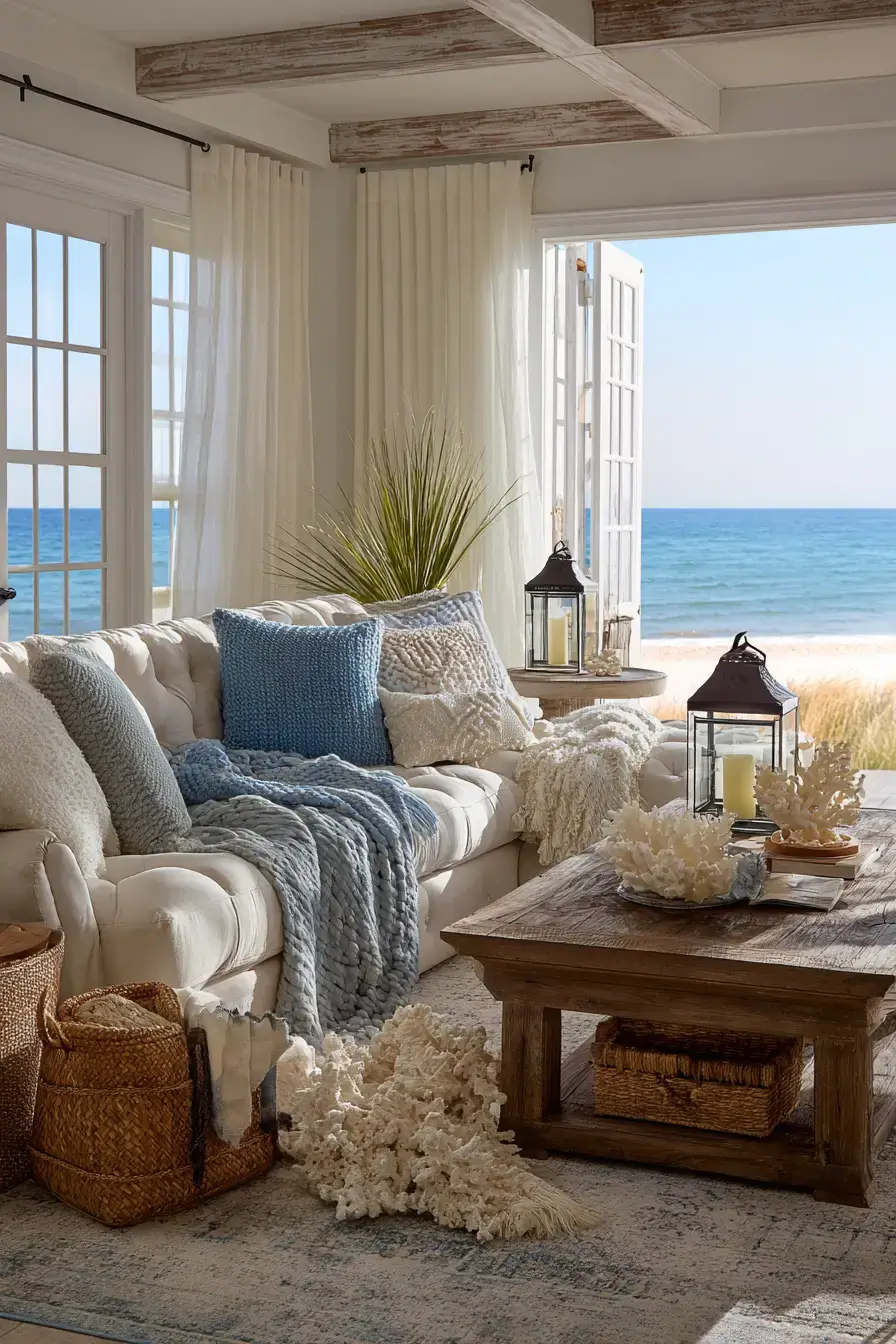 29 Beachy Living Room Ideas for an Open, Airy Space 9