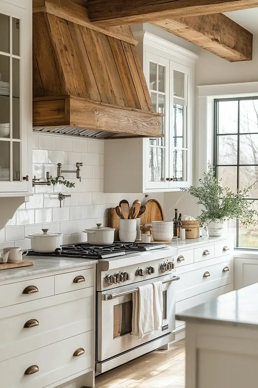 29 Farmhouse Kitchen With White Cabinets Ideas That Stay Honest 9
