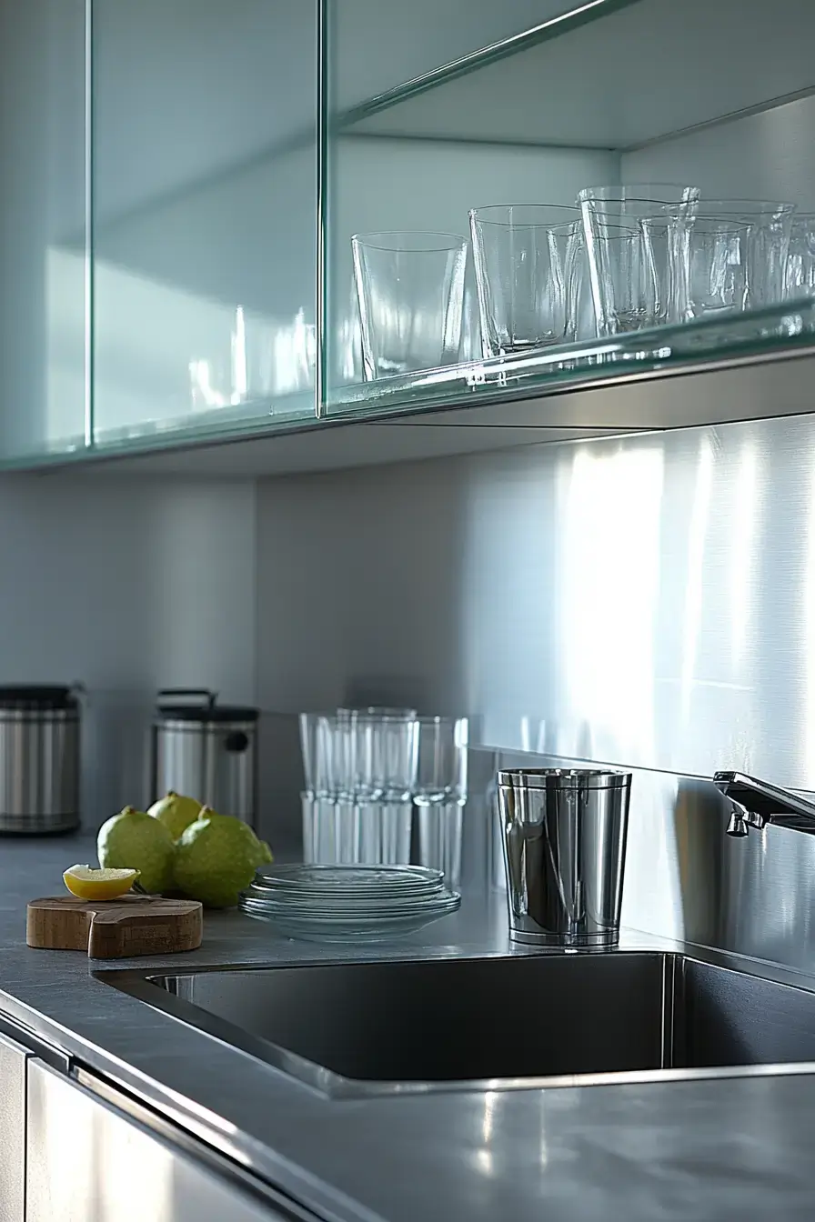 29 Aluminium Kitchen Cabinets Ideas for a Cool, Clean Look 9