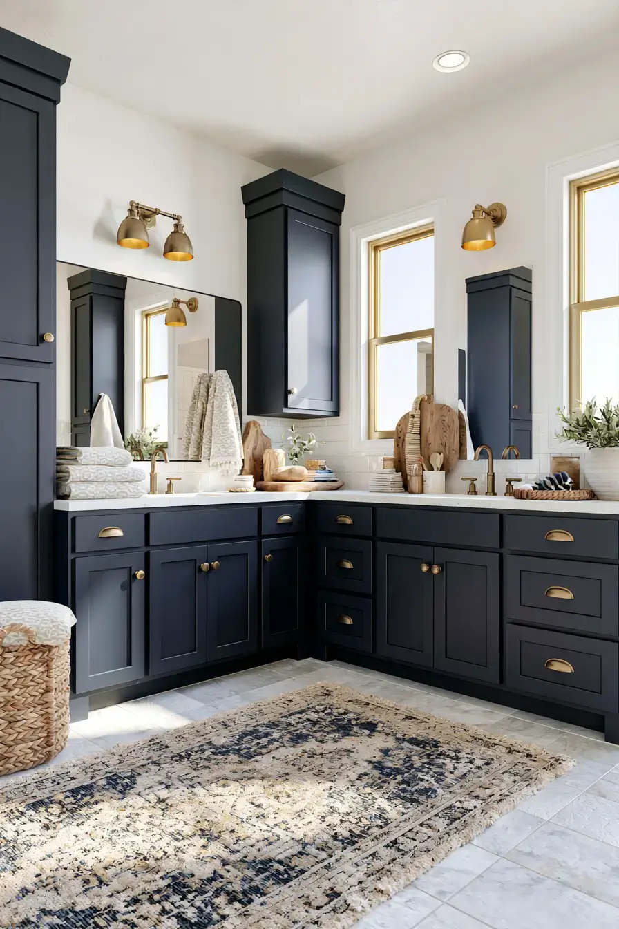 29 Nautical Bathroom Ideas with a Rope Mirror Frame 10