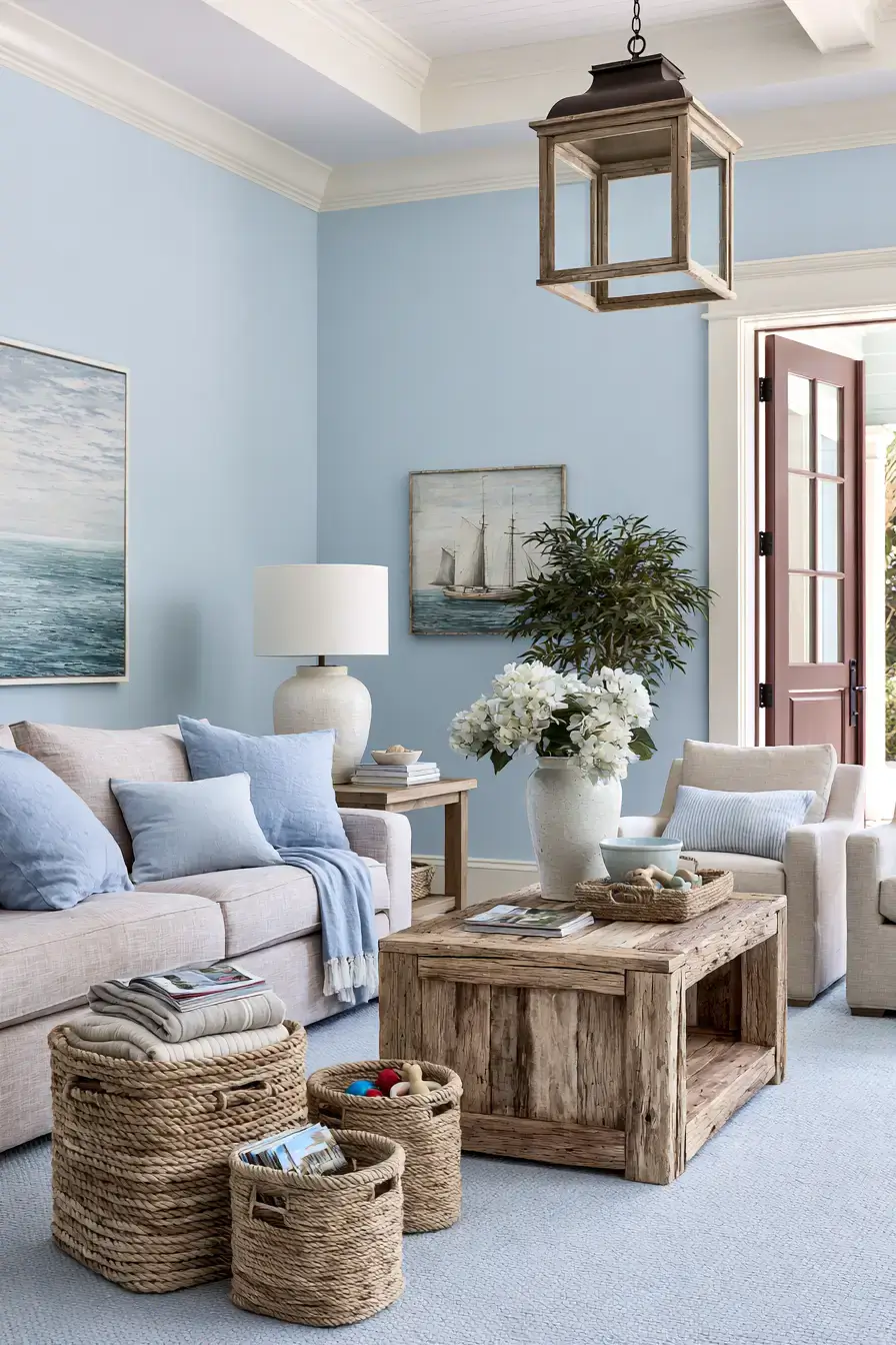 29 Rustic Nautical Decor Ideas with a Rope-Wrapped Mantel Beam 10