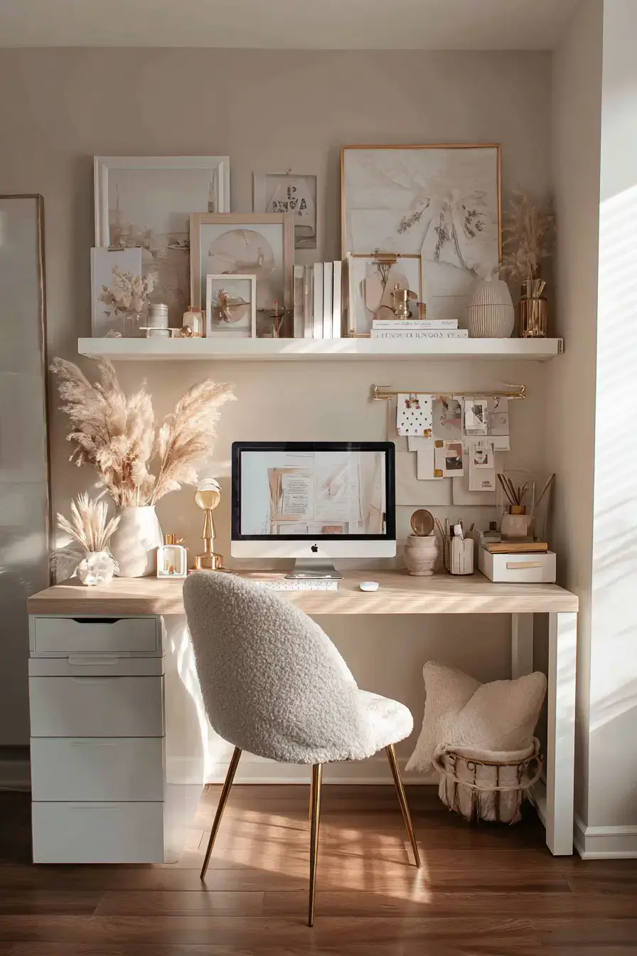 29 Study Desk Decor Ideas with a Cork Tile Grid 11