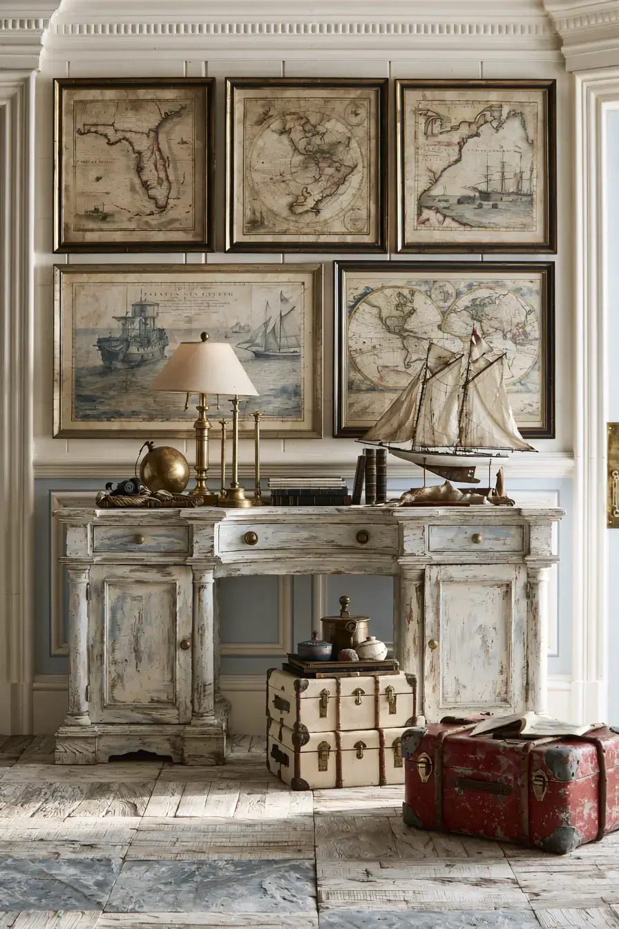 29 Vintage Nautical Decor Ideas with a Brass Telescope 12