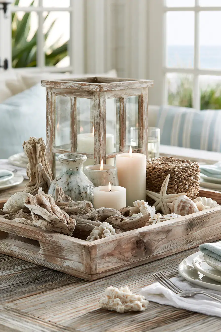29 Rustic Nautical Decor Ideas with a Rope-Wrapped Mantel Beam 14