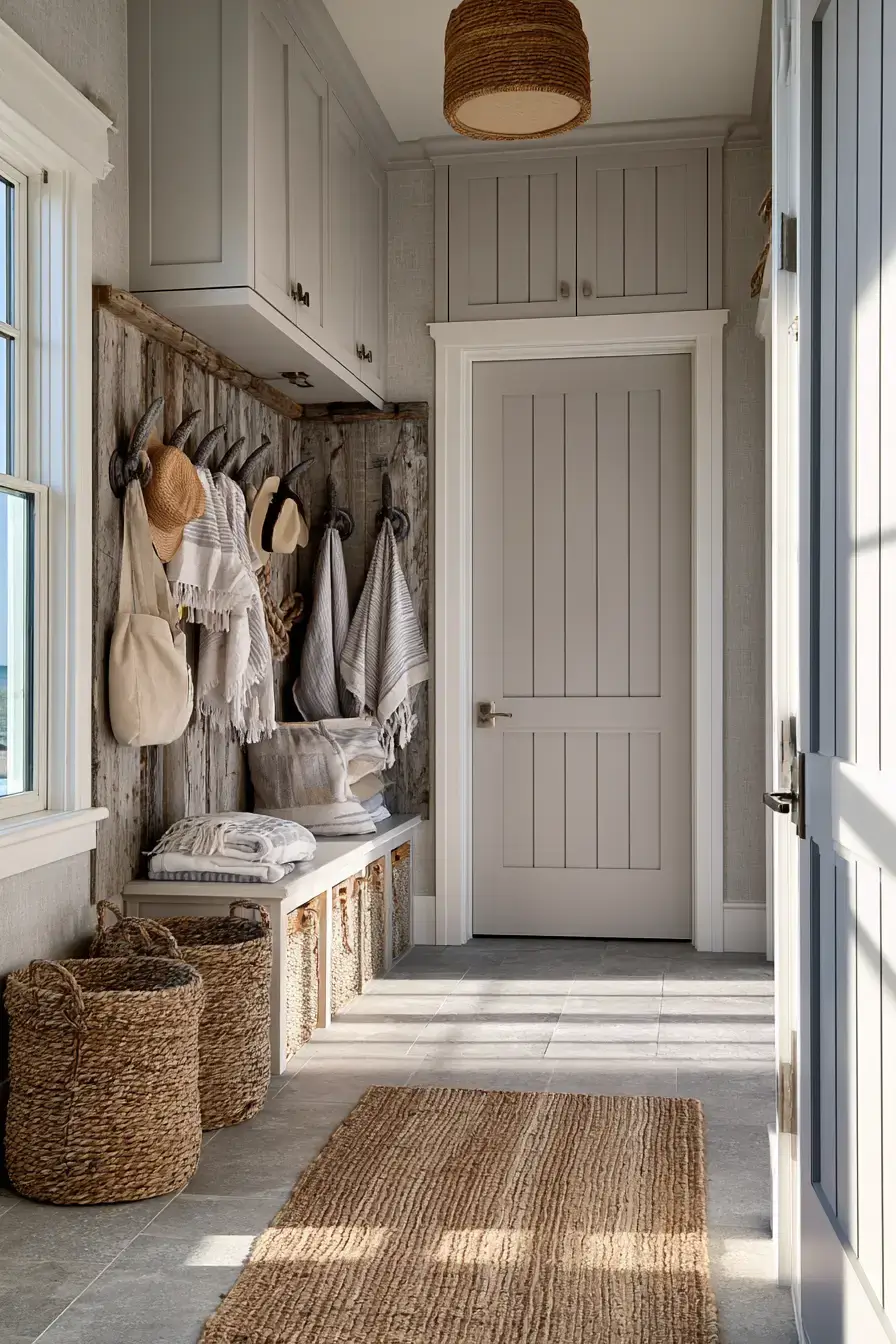 29 Rustic Nautical Decor Ideas with a Rope-Wrapped Mantel Beam 15