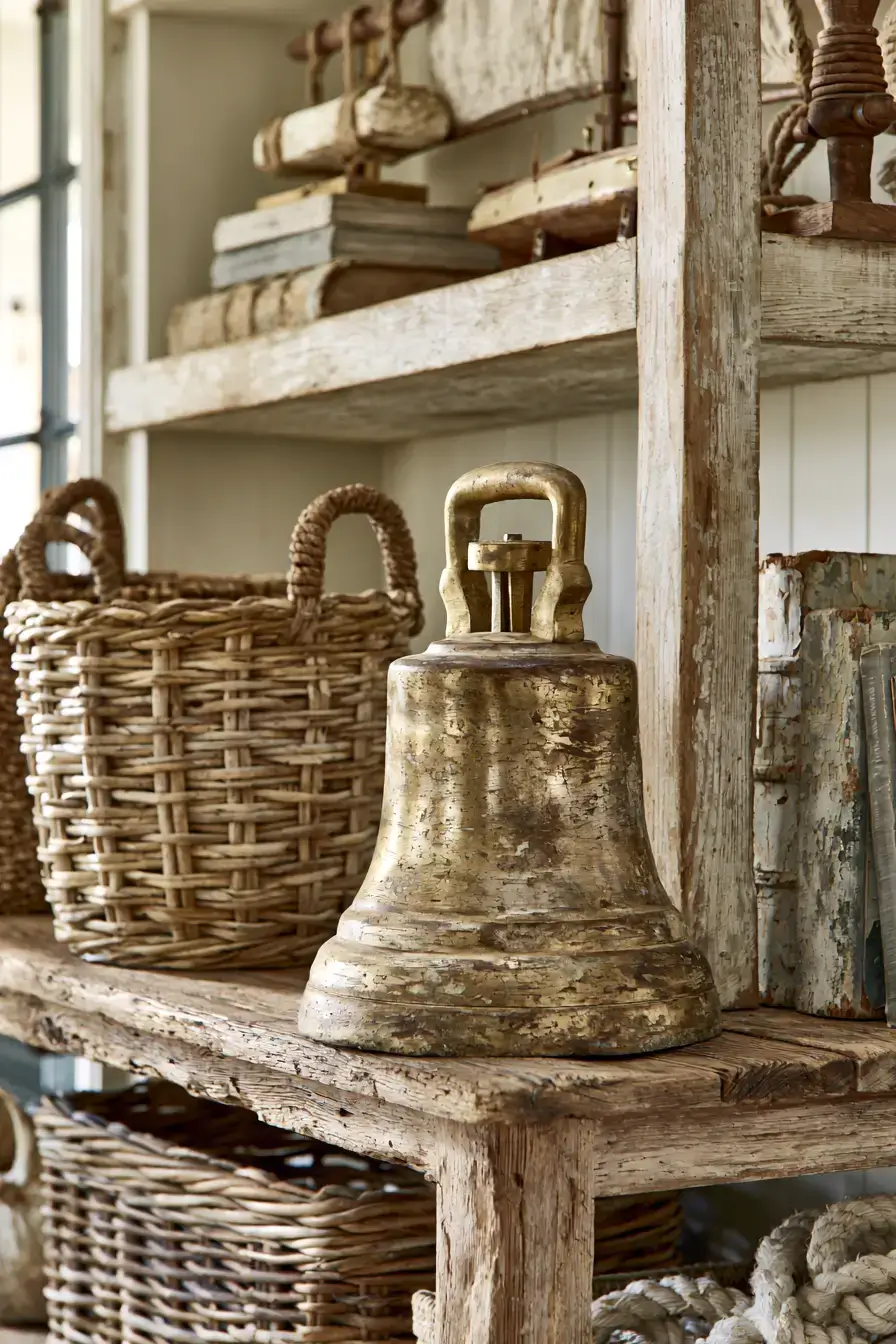29 Rustic Nautical Decor Ideas with a Rope-Wrapped Mantel Beam 16