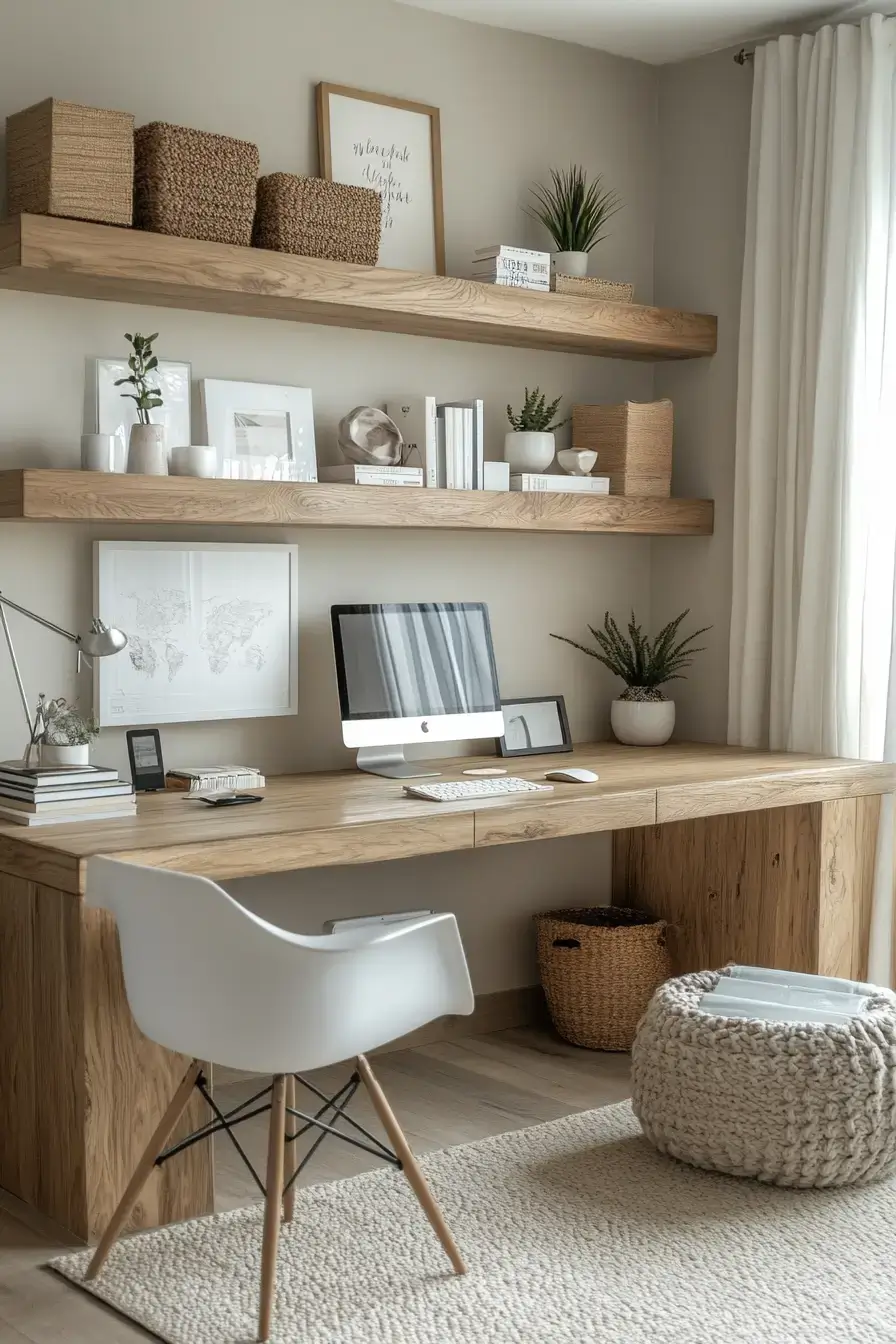 29 Study Desk Decor Ideas with a Cork Tile Grid 2