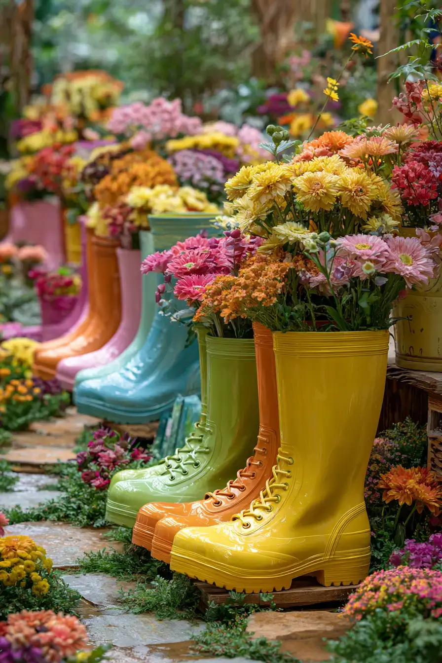 29 Upcycled Garden Decor Ideas with a Tire Planter 20