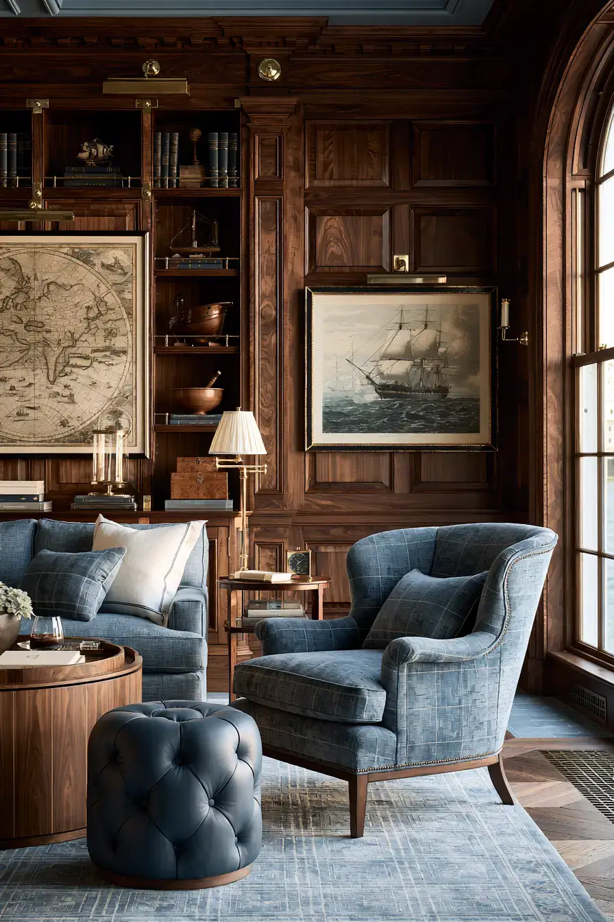29 Vintage Nautical Decor Ideas with a Brass Telescope 22