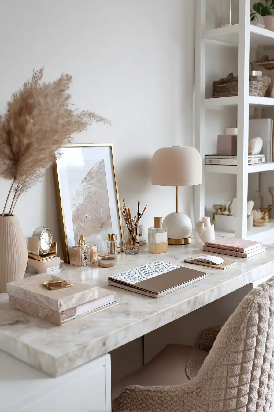 29 Study Desk Decor Ideas with a Cork Tile Grid 29