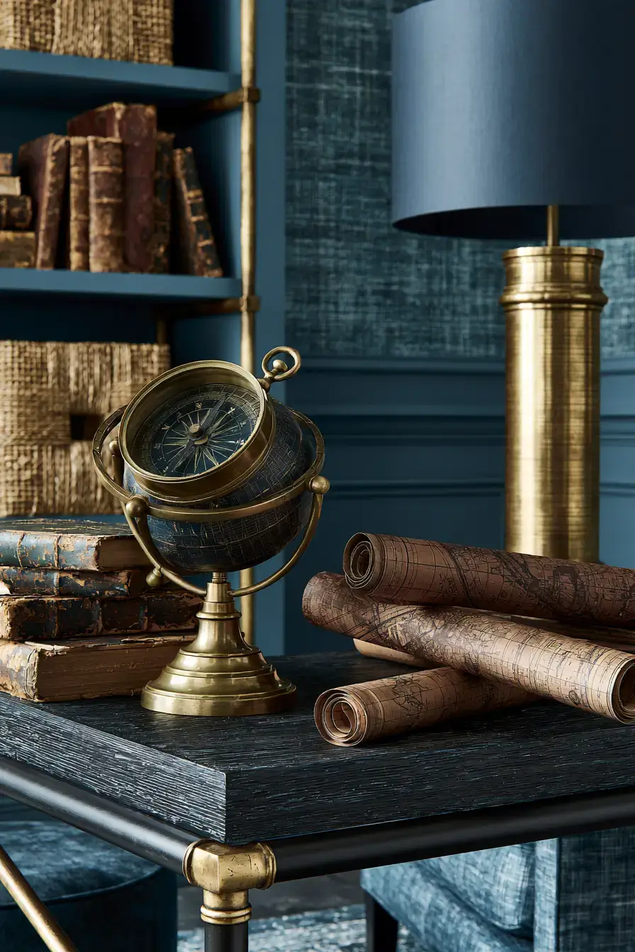 29 Vintage Nautical Decor Ideas with a Brass Telescope 7