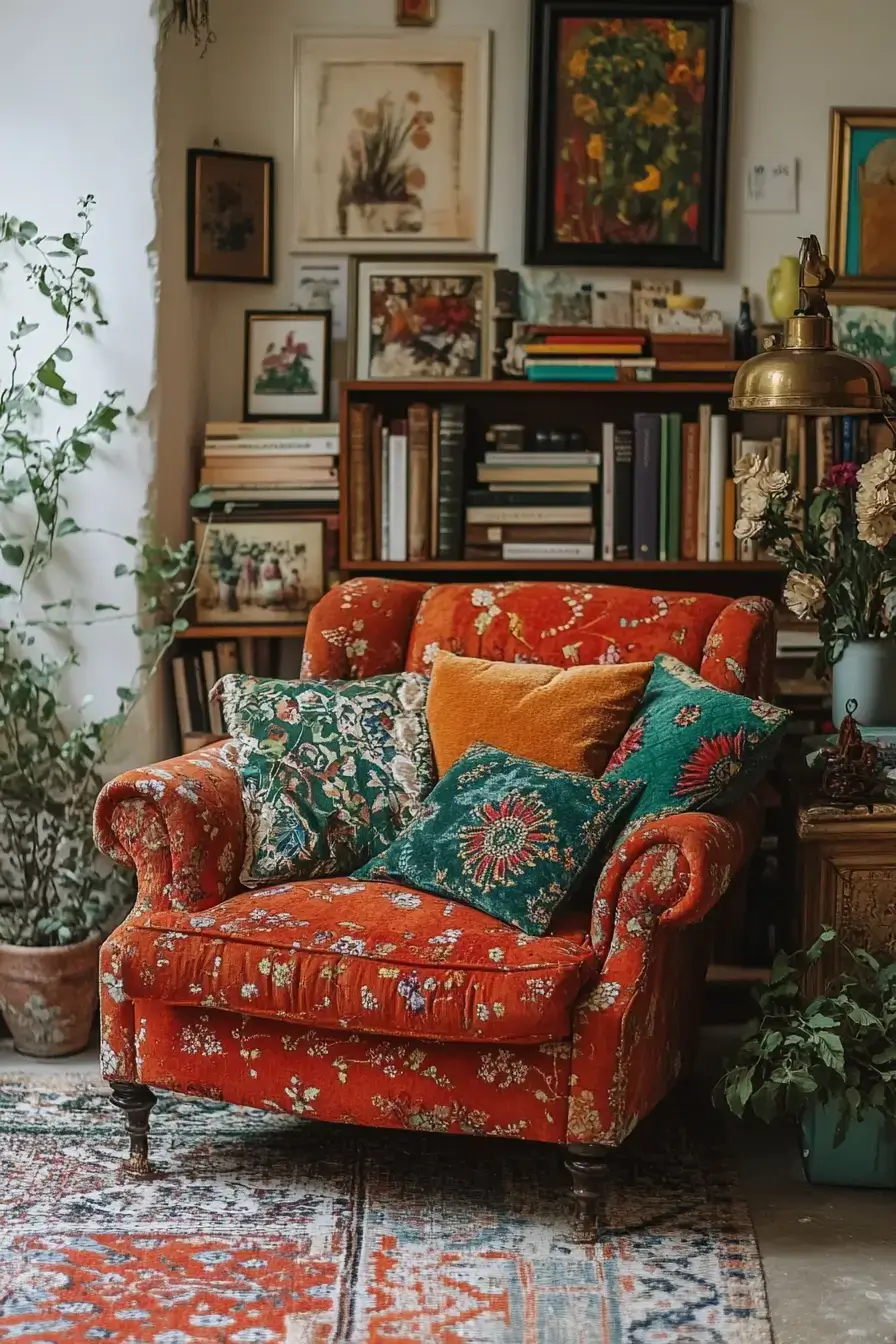 29 Eclectic Maximalism Ideas with a Bookcase Wall 7