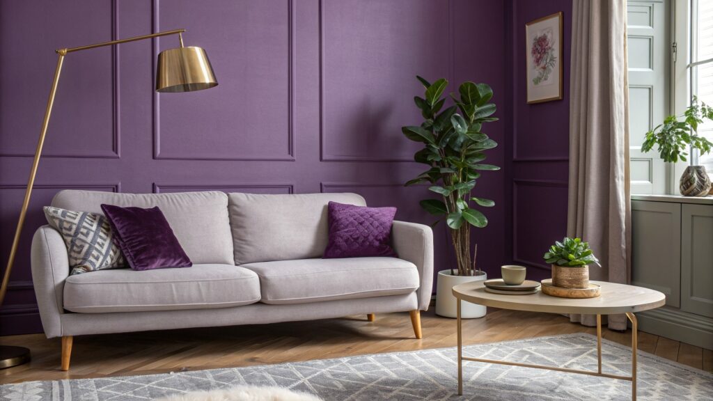 29 Purple Living Room Ideas with a Plum Accent Wall 30 29 Purple Living Room Ideas with a Plum Accent Wall